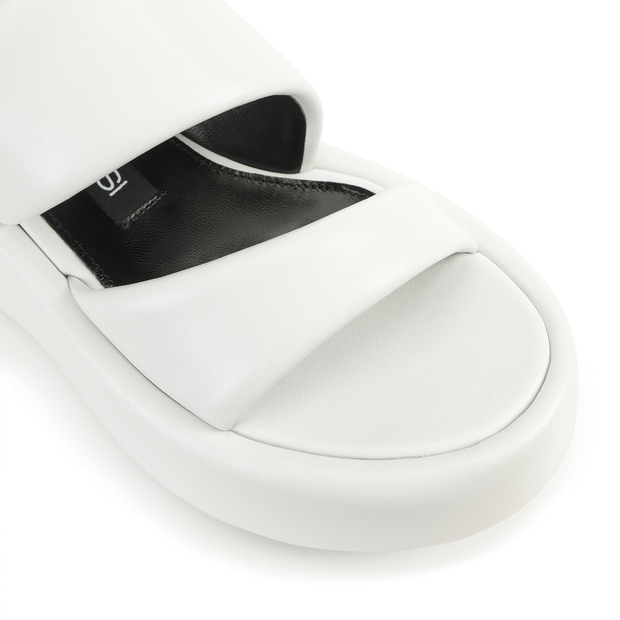 Sandales Blanc Talon plat 10mm sr Spongy Wedges White Sergio Rossi