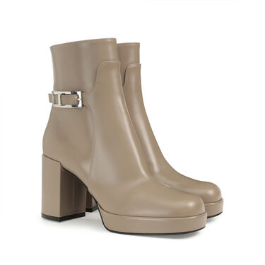 Booties Grey Mid heel: 75mm, sr Nora - Booties Taupe 2