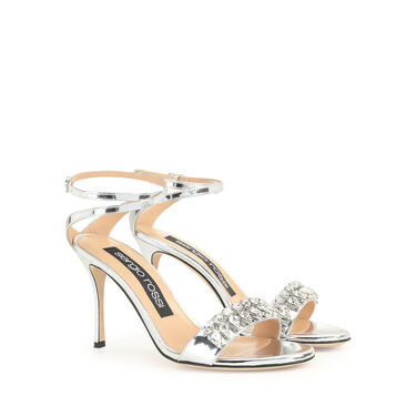 Sandals Silver Heel height: 90mm, Godiva - Sandals Argento 2