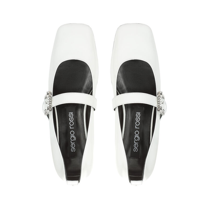 sr Twenty Buckle - Ballerine Bianco