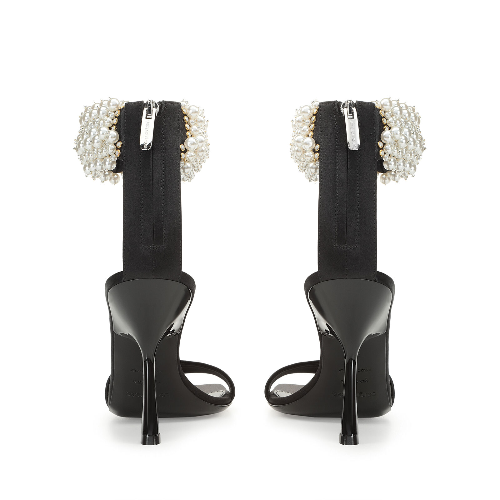 Sandals Black High heel: 100mm, Evangelie - Sandals Black