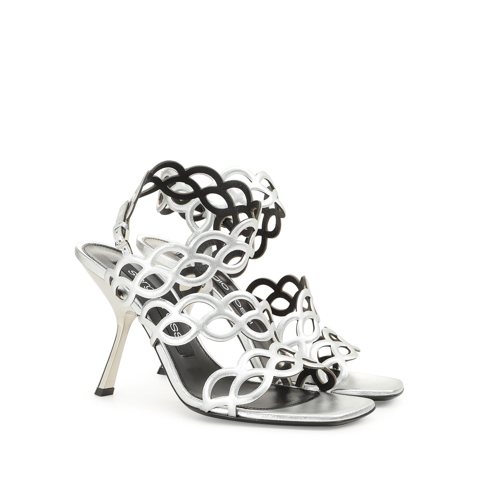Sandals Grey High heel: 100mm, sr Mermaid - Sandals Argento Sandals Grey High heel: 100mm, sr Mermaid - Sandals Argento