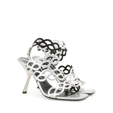 Sandals Grey High heel: 100mm, sr Mermaid - Sandals Argento 2