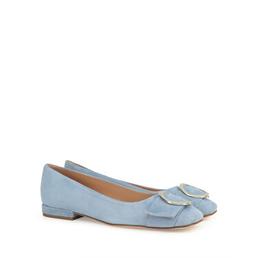 Ballerinas light blue Low heel: 15mm, Madame Ring  - Ballerinas Light Denim 2