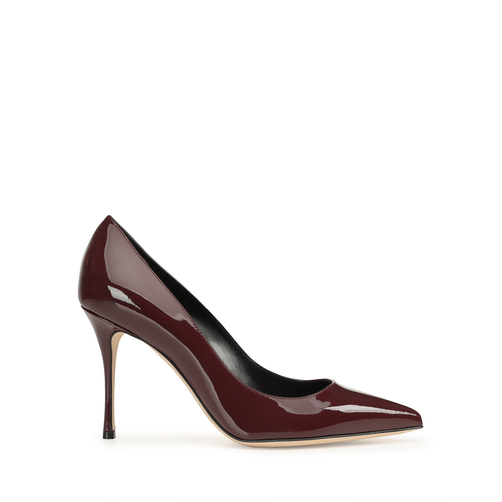 Pumps Red High heel 90mm Godiva Pumps Wine Sergio Rossi