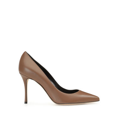 Escarpins beige Talon haut: 90mm, Godiva - Pumps Noisette 2