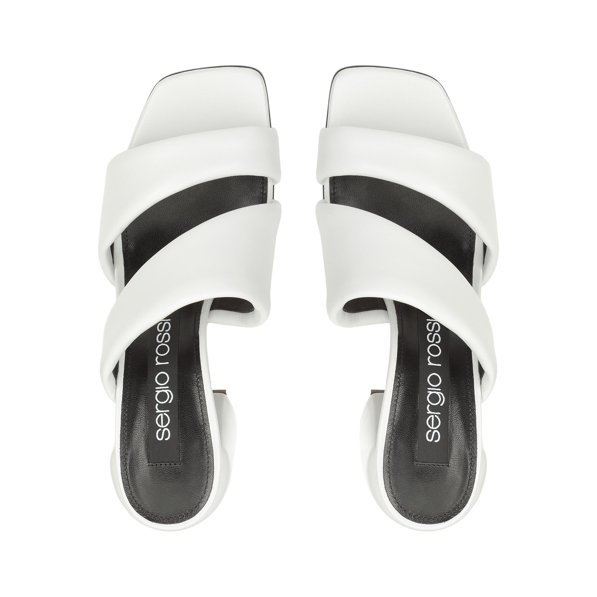 【送料込】 High White Sandals heel: White Sandals - Spongy sr 80mm, 靴