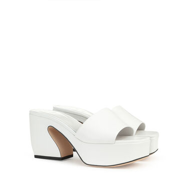 Sandals White Low heel: 45mm, SI ROSSI - Sandals White 2