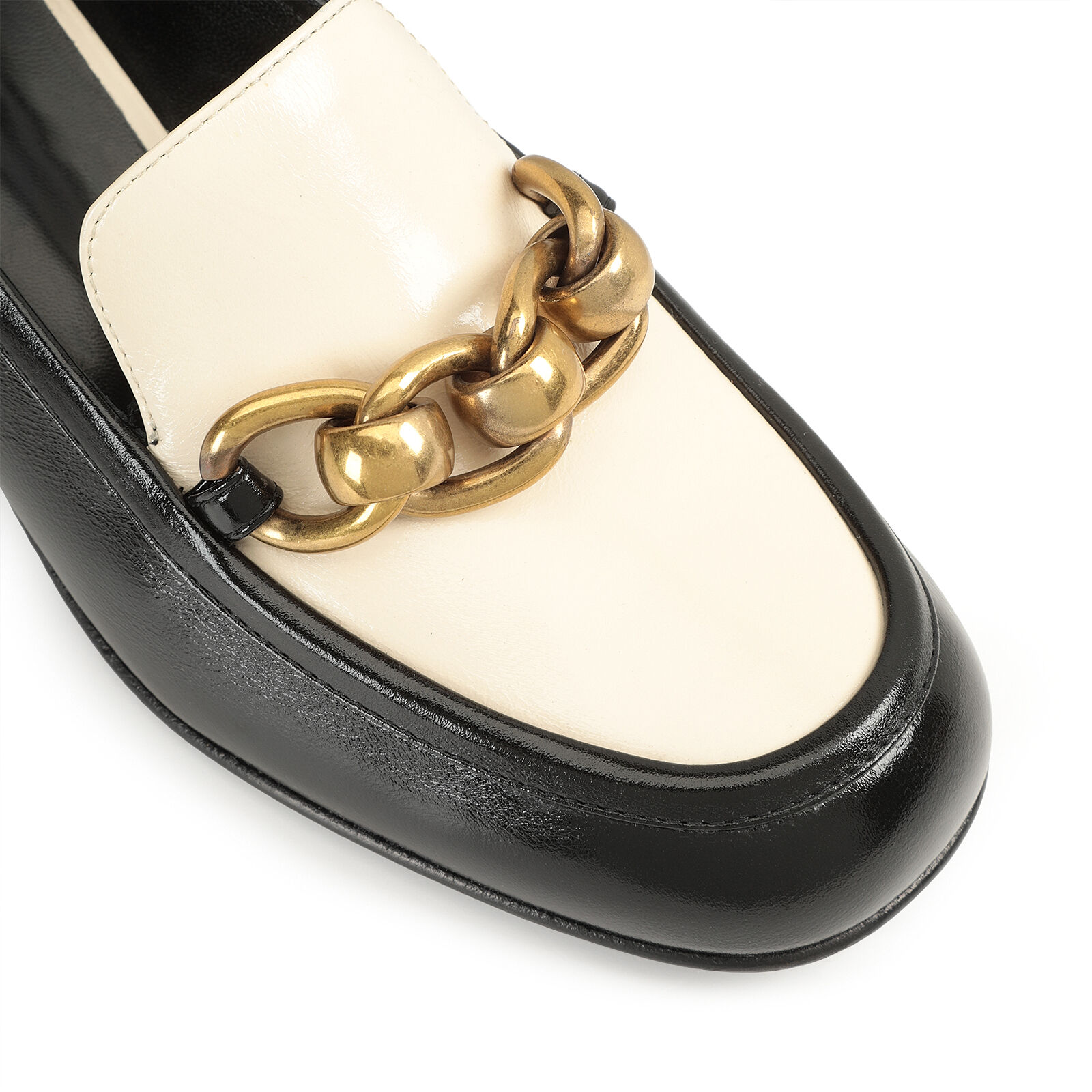 パンプス ブラック ローヒール: 45mm, SI ROSSI - Pumps Black/Chalk | Sergio Rossi