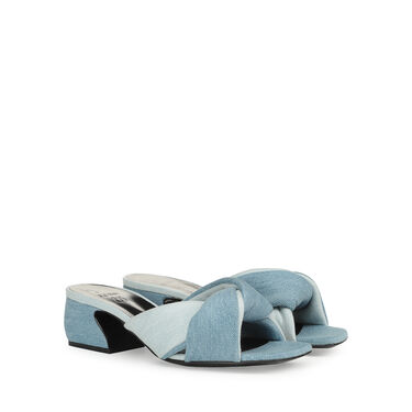 Sandales Bleu Petit talon: 45mm, SI ROSSI - Sandals Blue 2