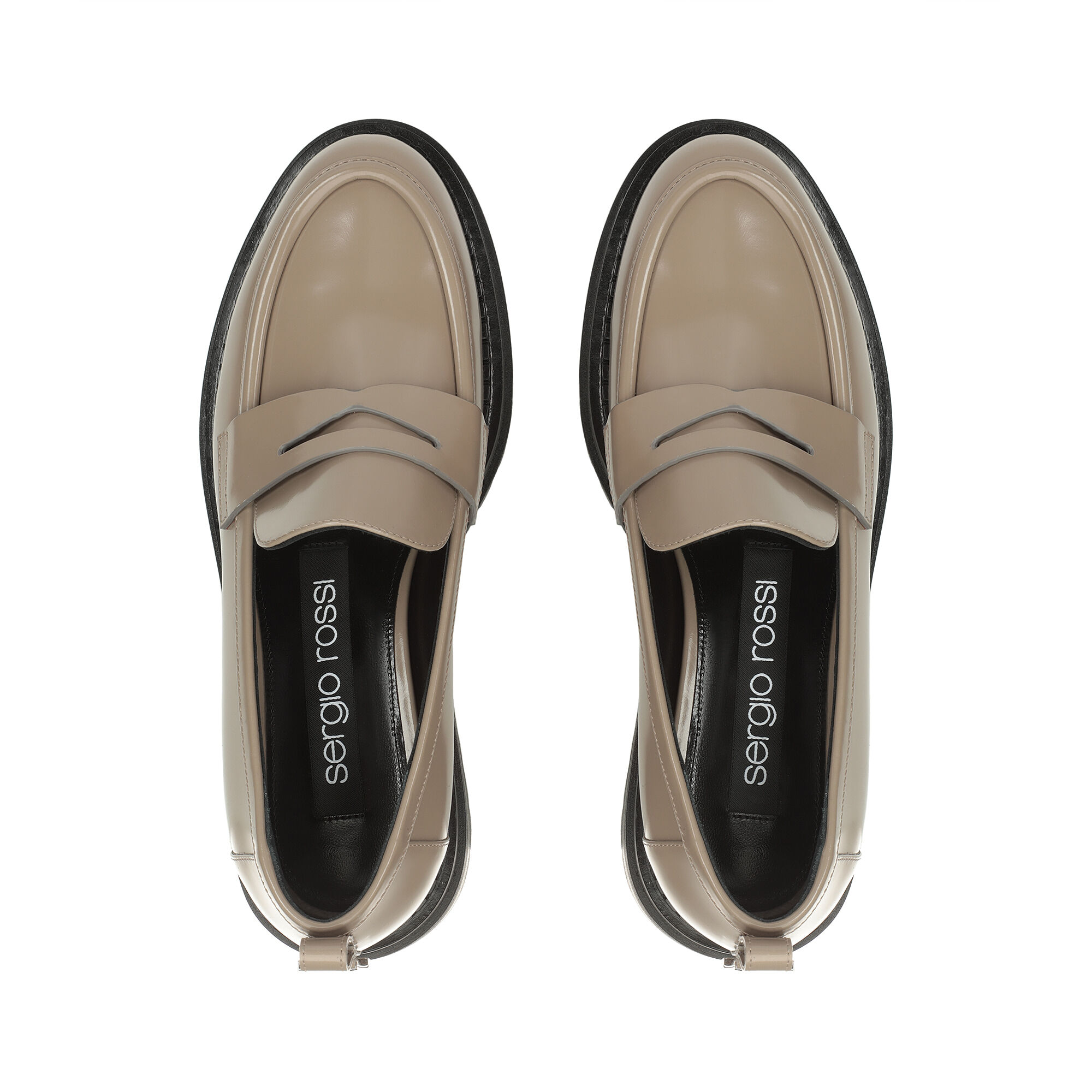 Loafers Grey Low heel 15mm sr Joan Loafers Taupe Sergio Rossi