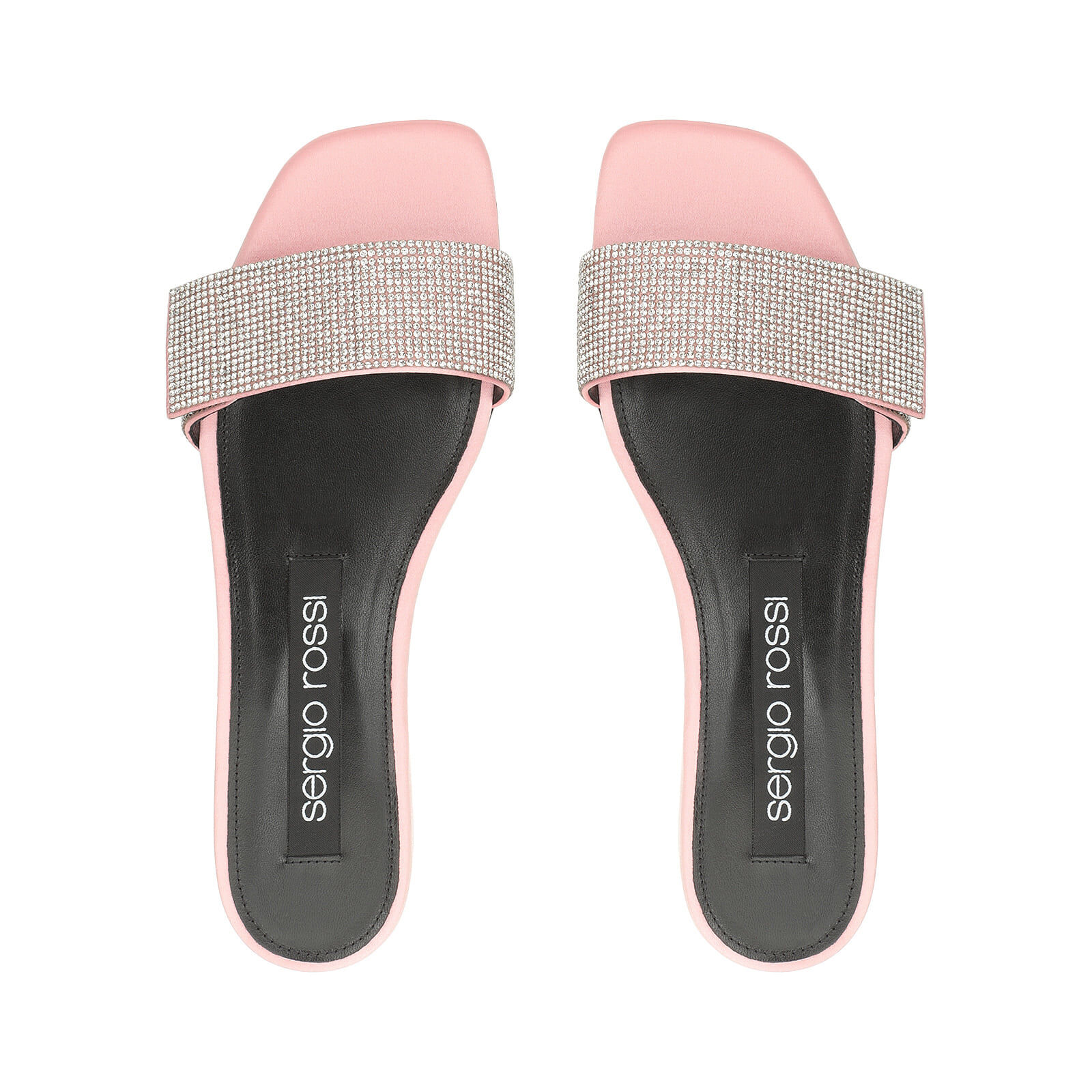 Pink outlet velvet slides