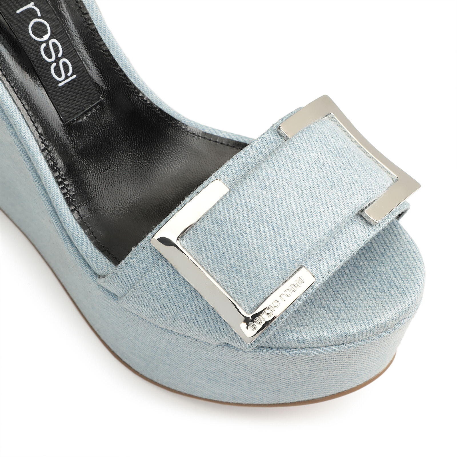 Wedges light blue Mid heel 75mm sr Prince Wedges Light Blue Sergio Rossi