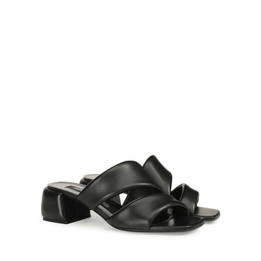 Sandalen Schwarz Niedriger Absätze: 45mm, sr Spongy - Sandals Black 2