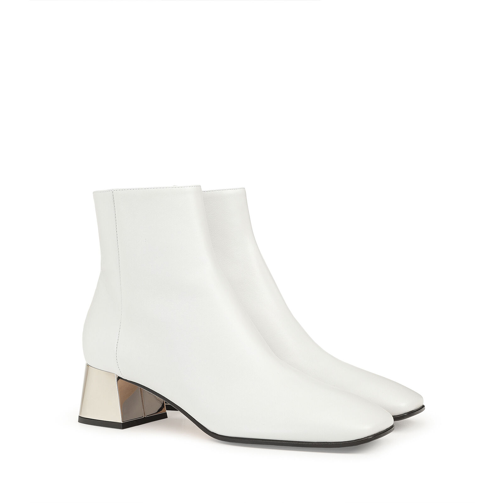 ブーティ ホワイト ローヒール: 45mm, sr Alicia - Booties White | Sergio Rossi