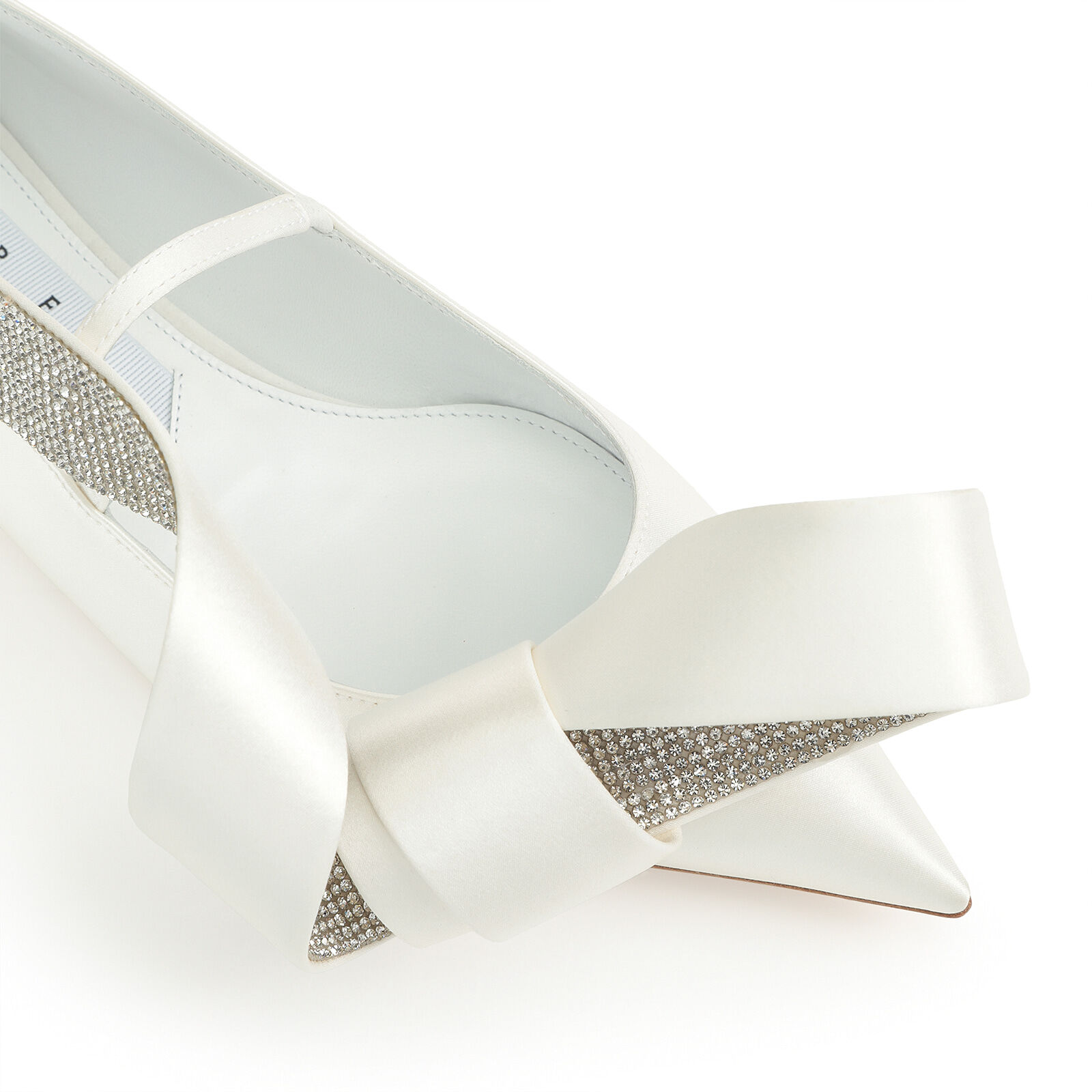 10mm Double Bow Satin Flats