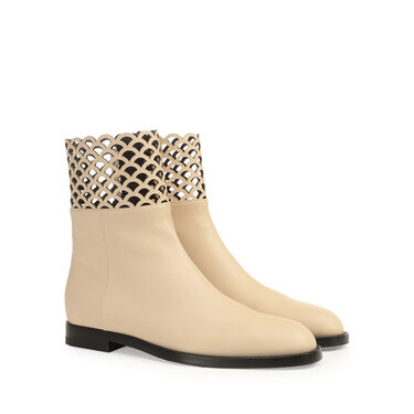 Booties Beige Low heel: 15mm, sr Mermaid - Booties Chalk 2