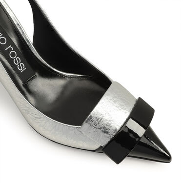 sr1 - Slingbacks Nero/Argento, 4