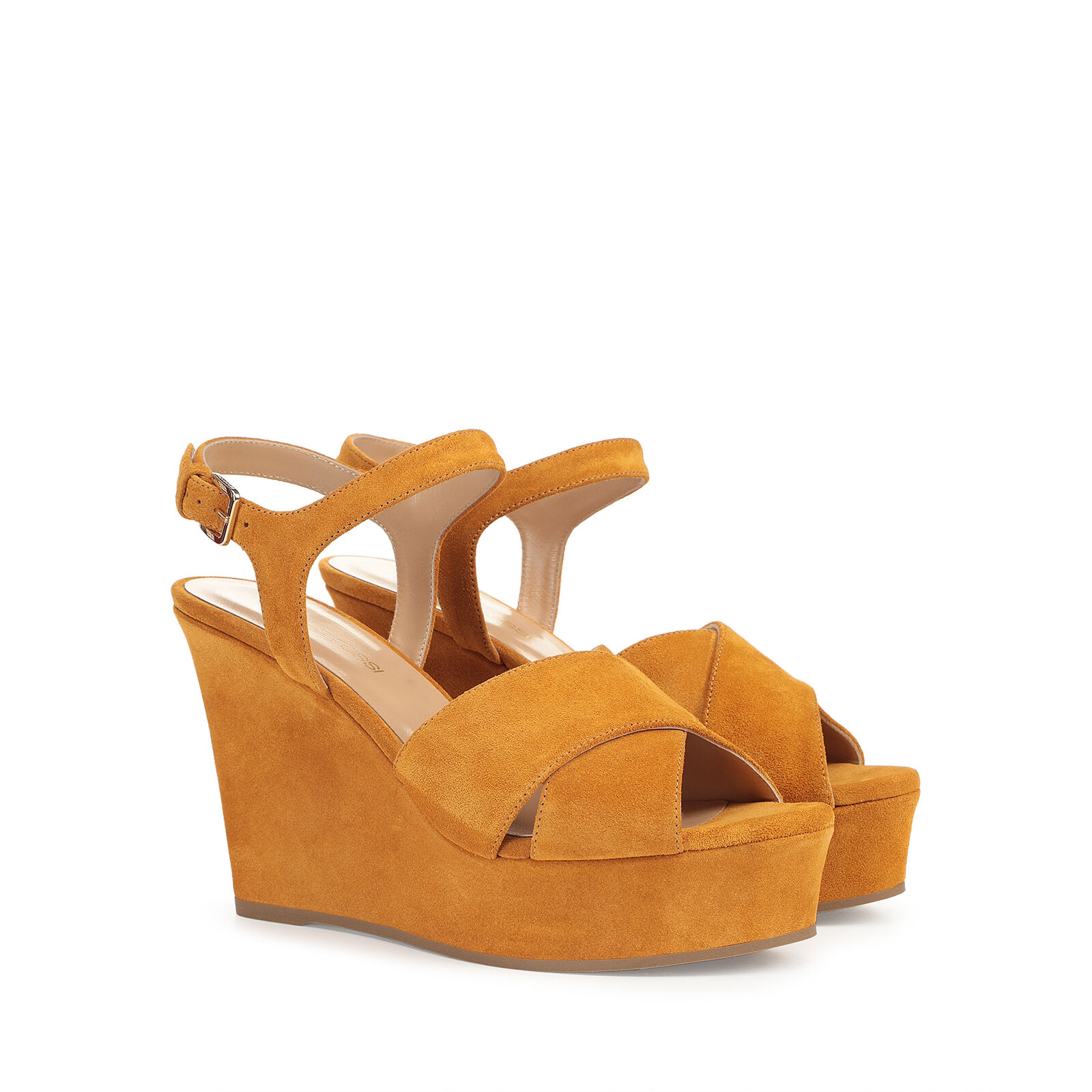直営店‐Sergio Rossi‐ Sr Pantelleria 75mm スエード サンダル サンダル ピンク フラット: 10mm, sr Jane - Wedges Dragon