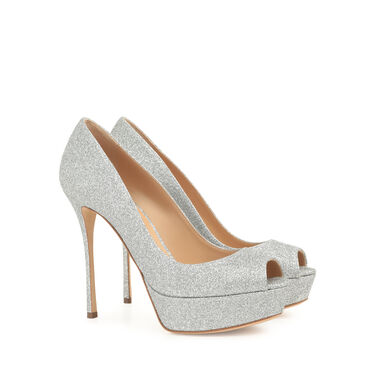 Escarpins Gris Talon haut: 90mm, Alton  - Pumps Argento 2