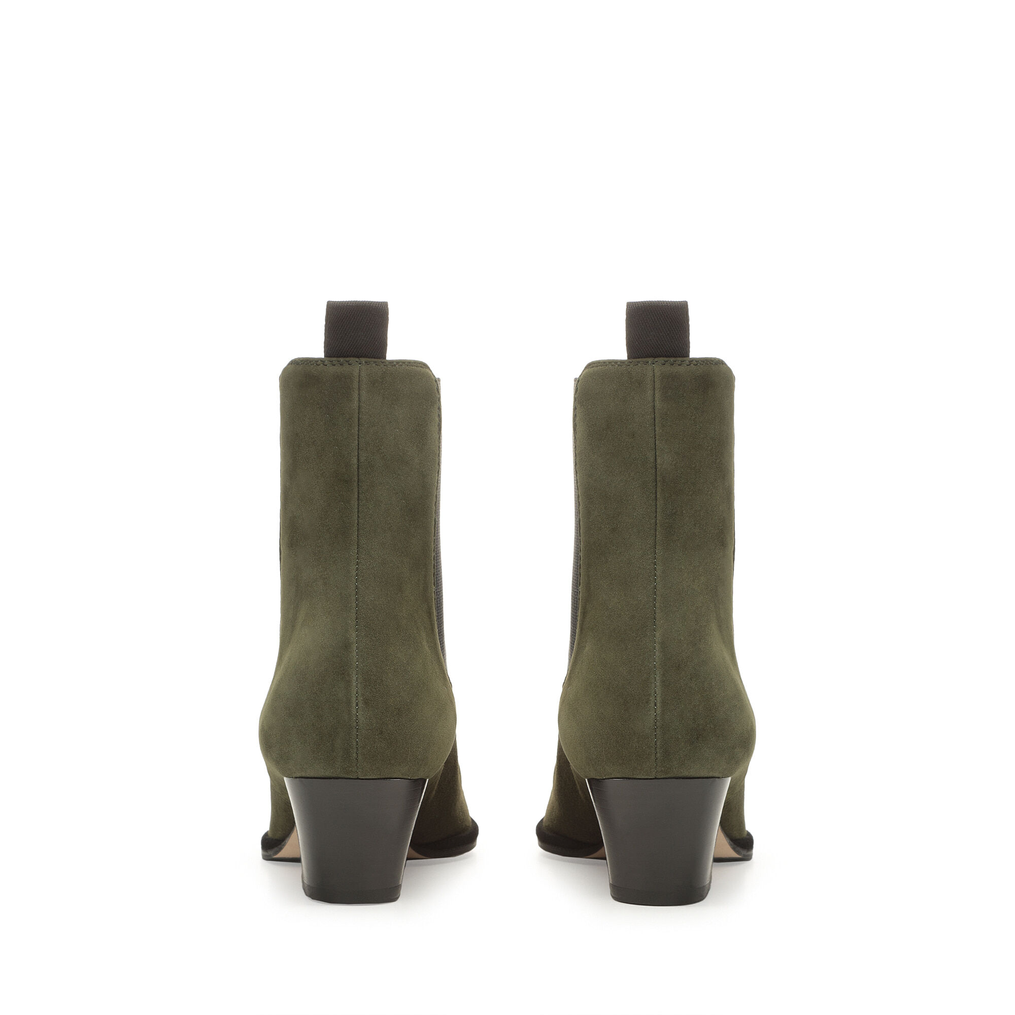 Booties Green Low heel 45mm Carla Booties Military Sergio Rossi
