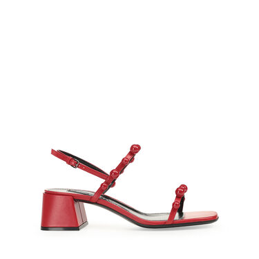 Sandals Red Low heel: 45mm, sr Chupetas - Sandals Carminio 2