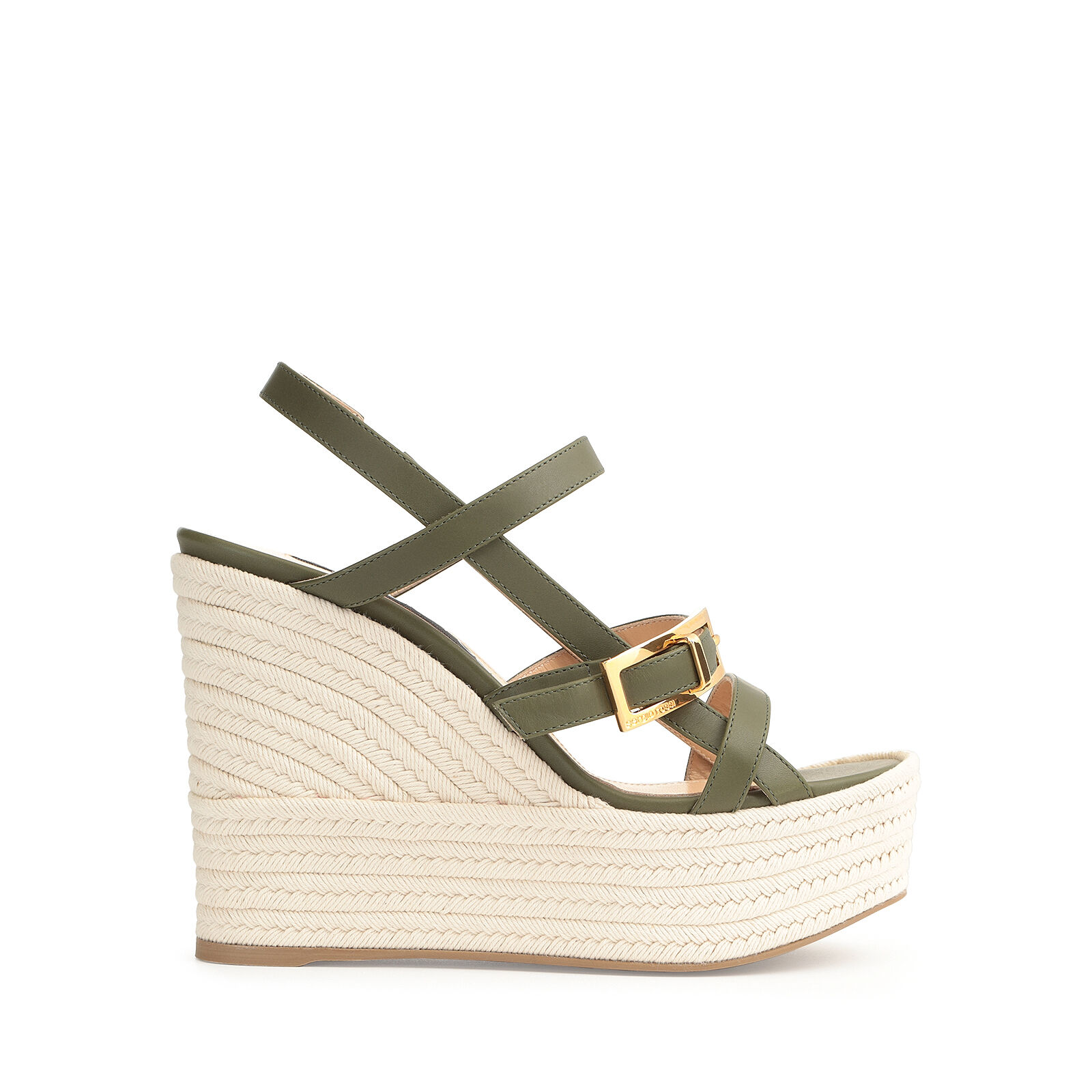 Wedges Green Mid heel 75mm sr Nora Sergio Rossi