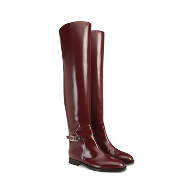 Boots Red Low heel: 15mm, sr Nora - Boots Wine 2