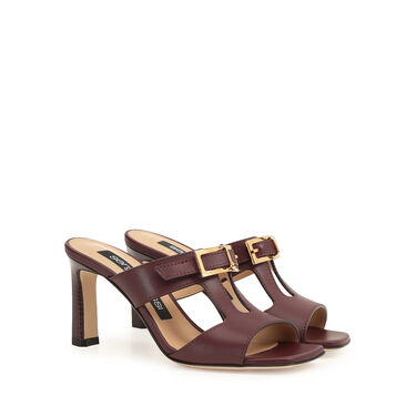 Sandals Red High heel: 80mm, sr Nora - Sandals Wine 2