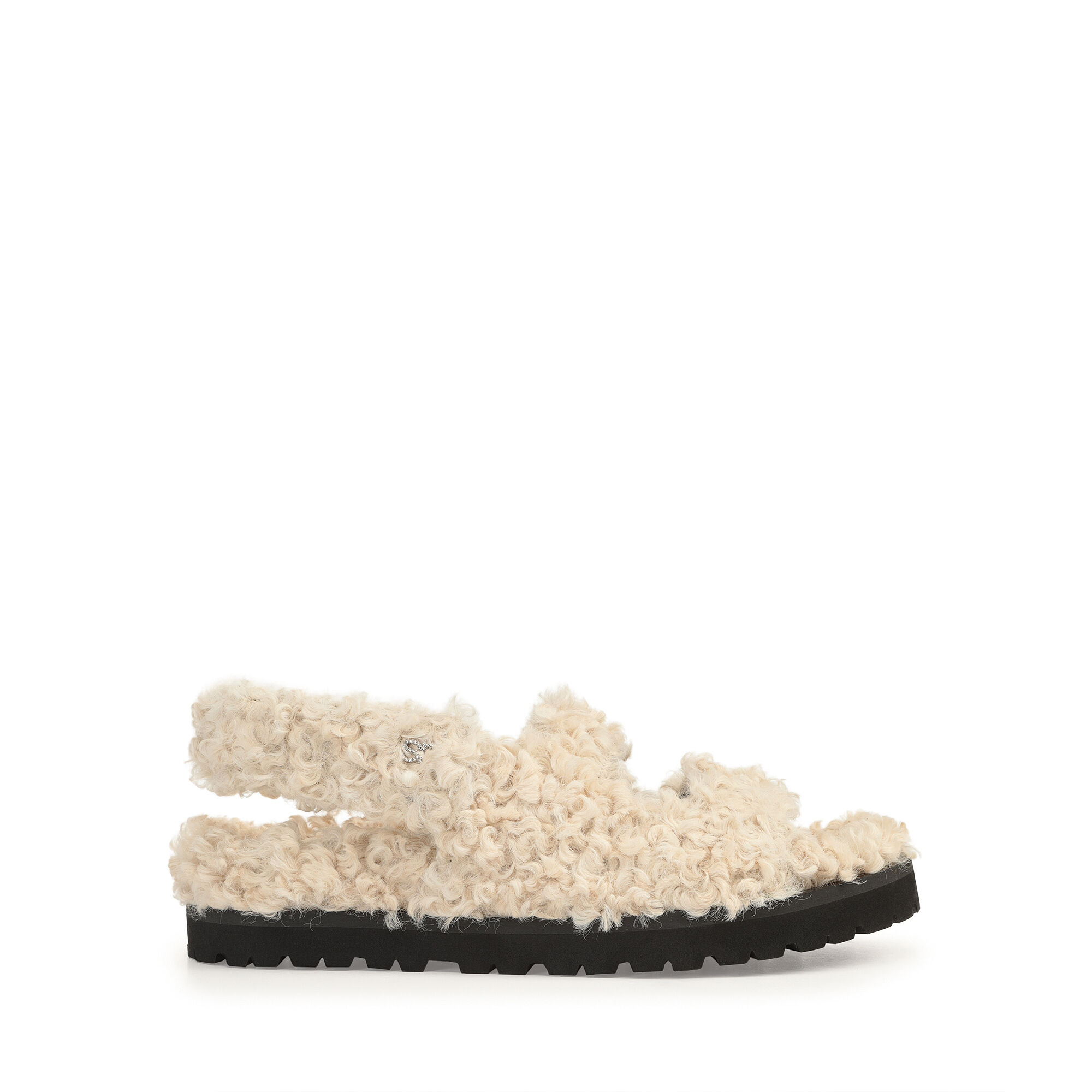 Sandalen Weiss ohne Ferse sr Muppet Flat sandals Panna Sergio Rossi