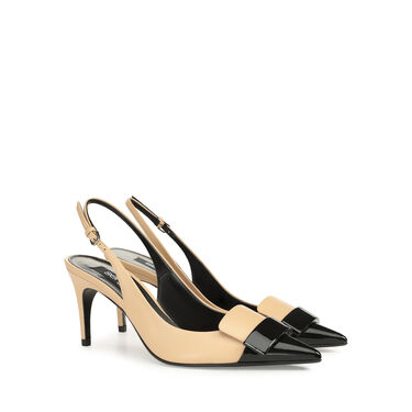 Slingbacks Beige Mid heel: 75mm, sr1 - Slingbacks Nero/Soft Skin 2