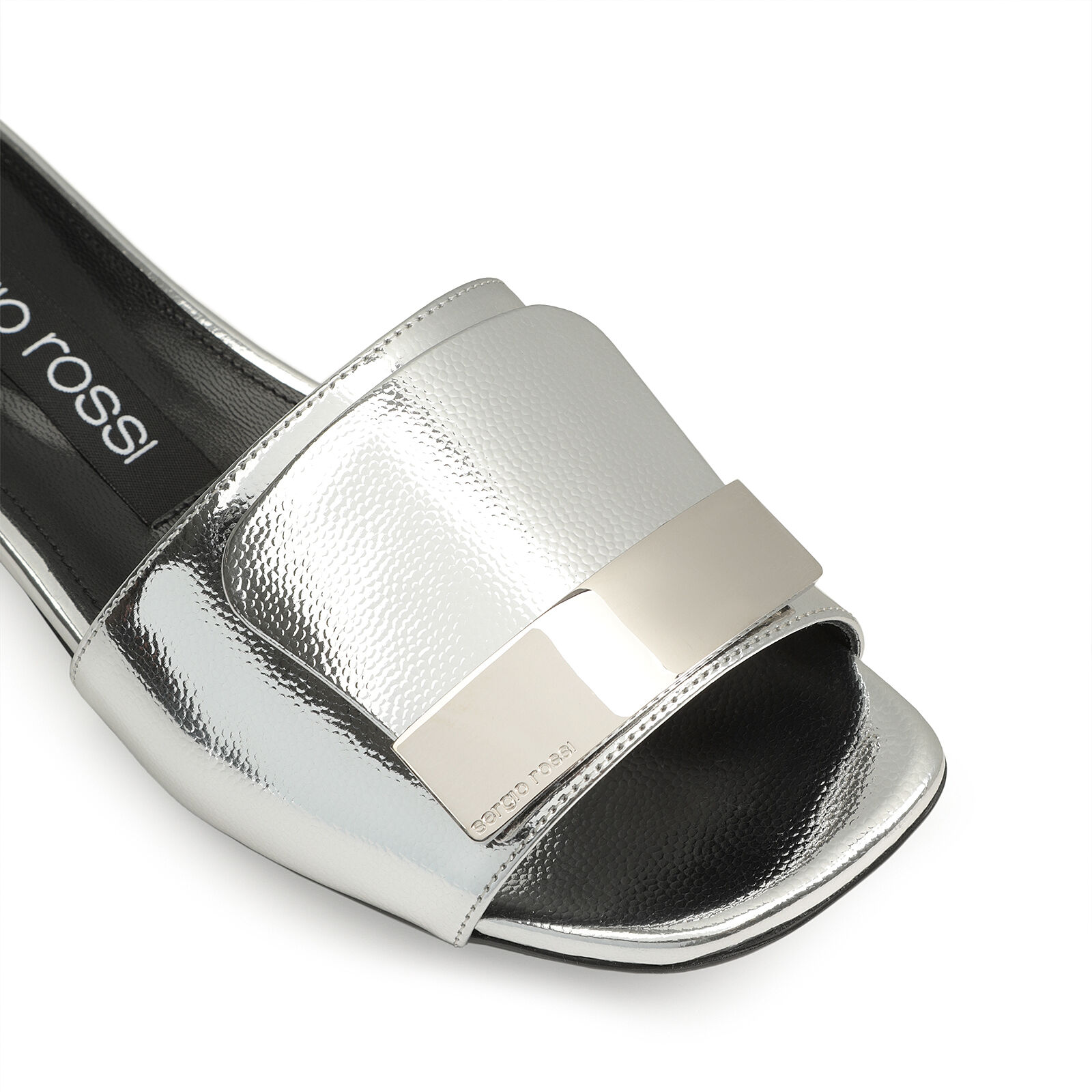 Sandals Grey Flat 10mm sr1 Sergio Rossi