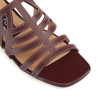 sr Agate - Flat sandals Wine, 4