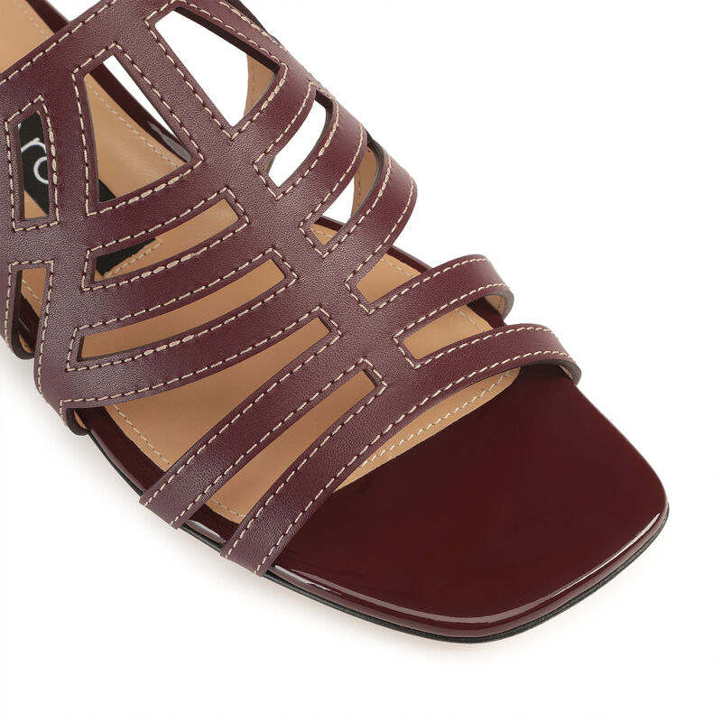 sr Agate - Flat sandals Wine