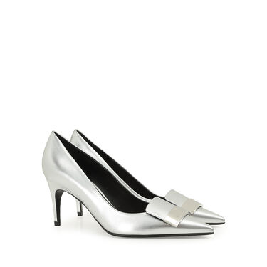 Escarpins Gris Talon moyen: 75mm, sr1 - Pumps Argento 2