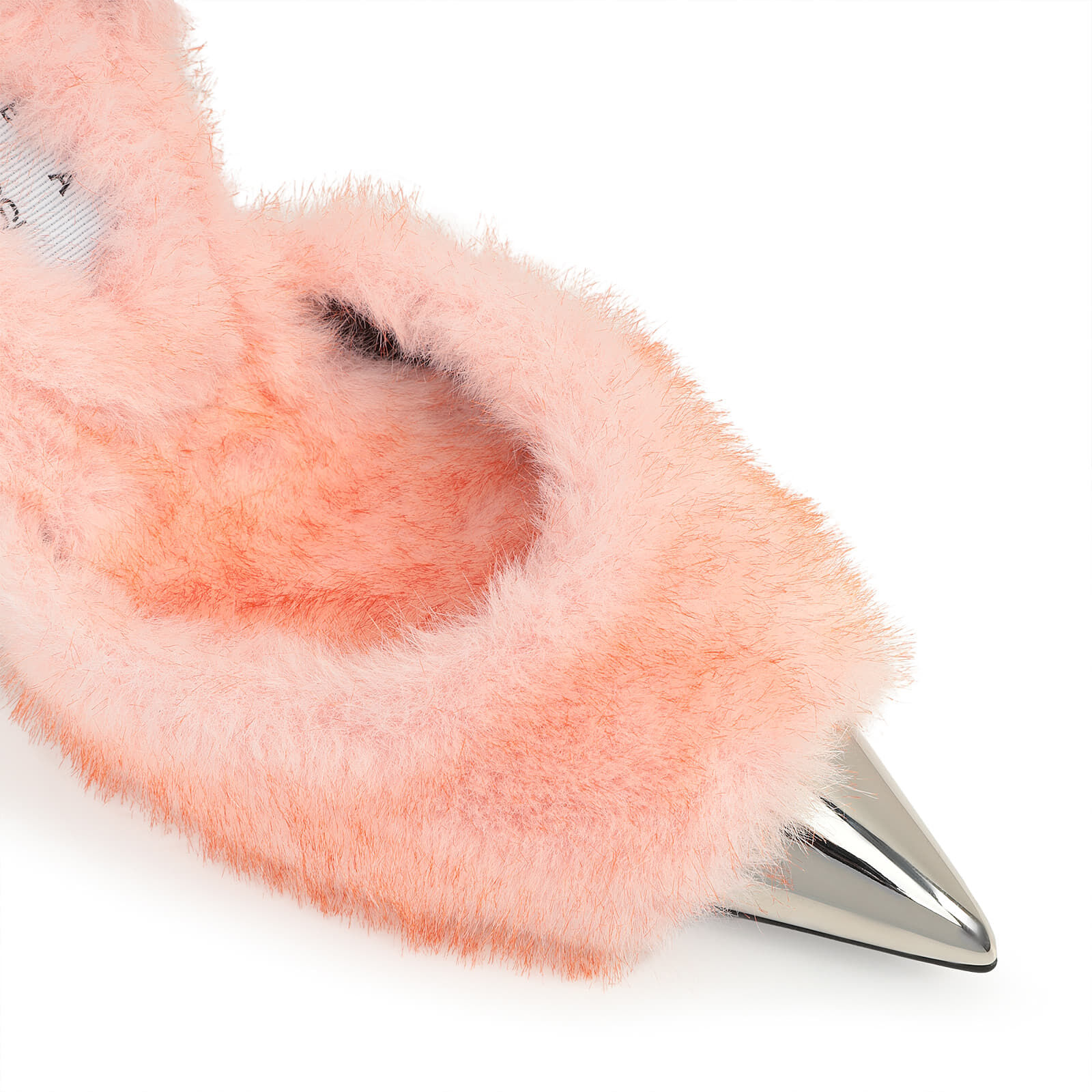 Pink faux fur heels new arrivals