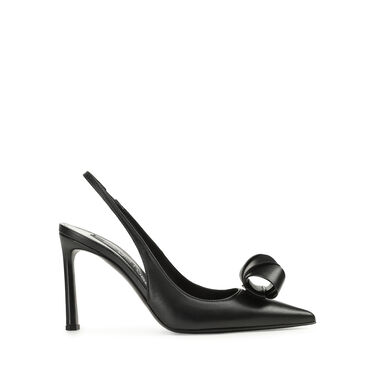 Chaussures à bride arrière Noir Talon haut: 95mm, sr Bigoudi - Slingbacks Black 1