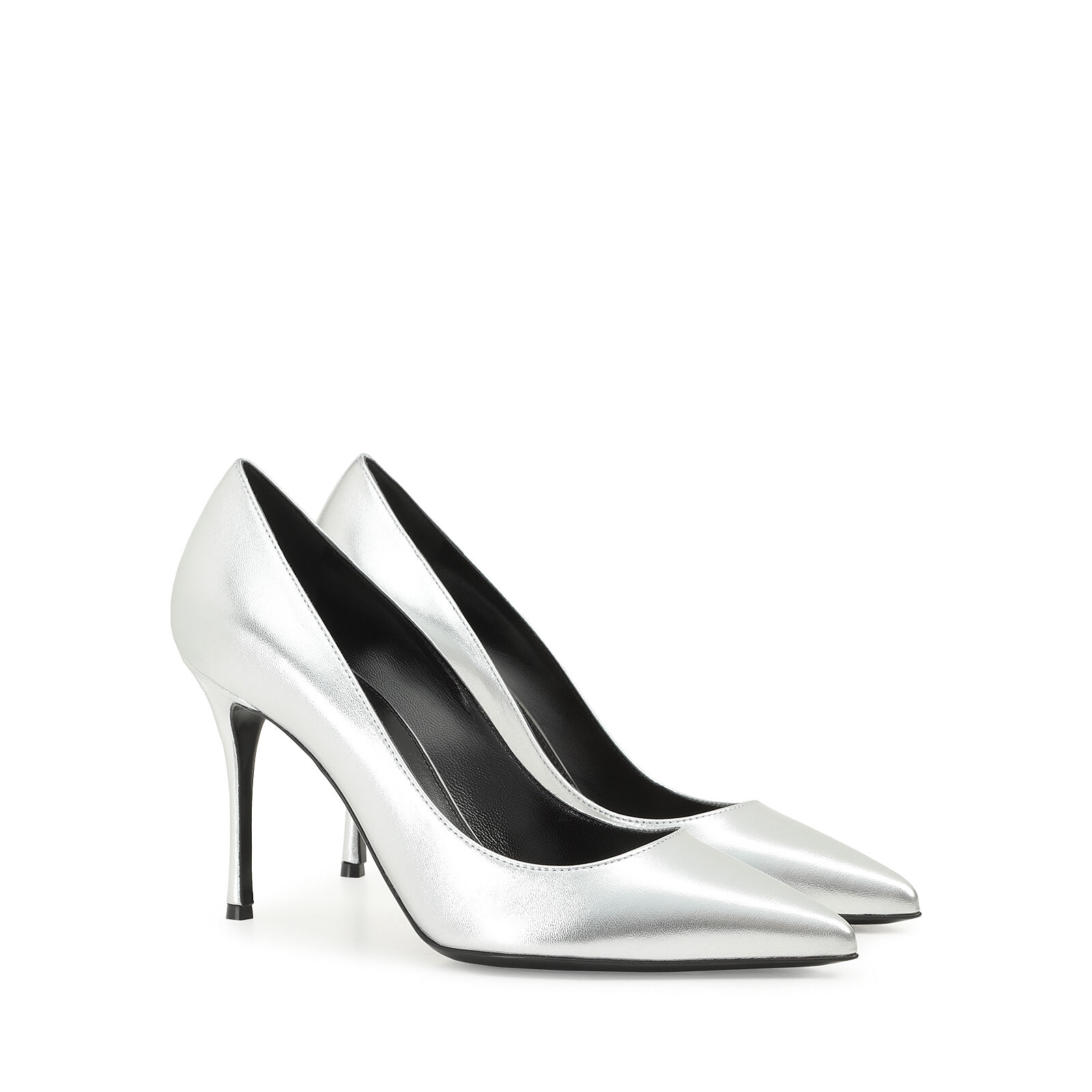 Pumps Grey High heel 90mm Godiva Pumps Argento Sergio Rossi