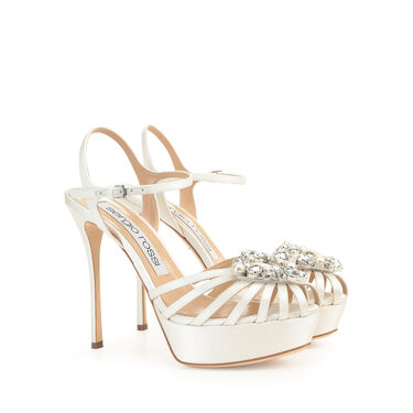 Sandals White High heel: 90mm, Godiva Precious Bridal - Sandals White 2