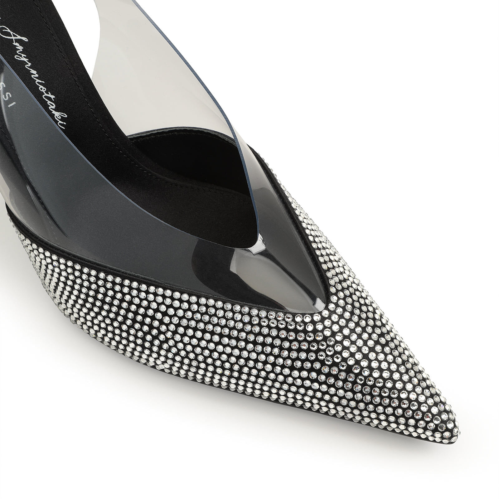 スリングバック ブラック ハイヒール: 95mm, Evangelie - Slingbacks Black | Sergio Rossi