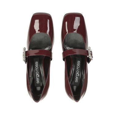sr Twenty Buckle - Pumps Wine, 3