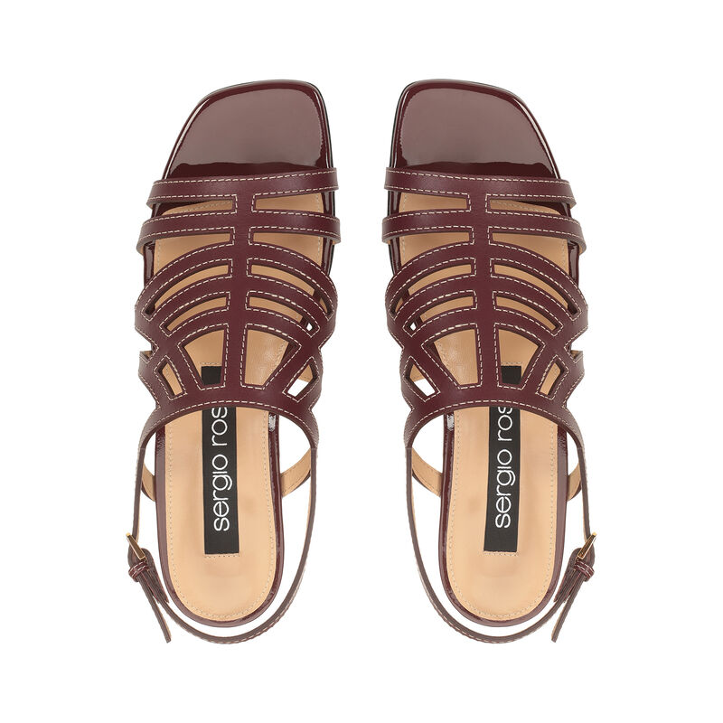 sr Agate - Flat sandals Wine
