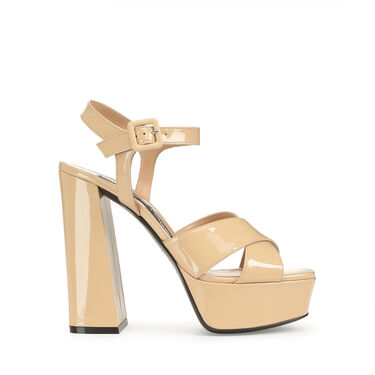 Sandals beige High heel: 90mm, sr Alicia Platform - Sandals Soft Skin 1