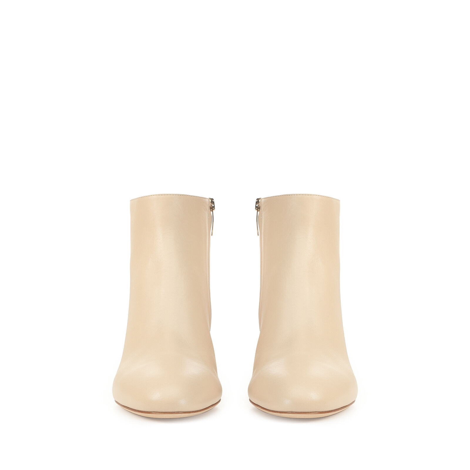 Booties Beige Low heel 45mm Virginia Sergio Rossi