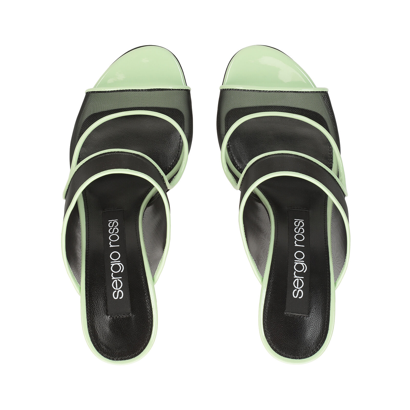 【Sergio Rossi】Godiva サンダル 90mm メッシュ ライトグリーン Sandals Green High heel: 90mm, Godiva | Sergio Rossi