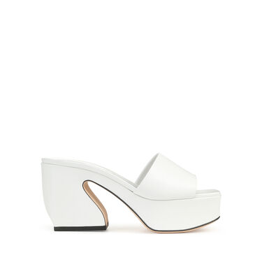 Sandals White Low heel: 45mm, SI ROSSI - Sandals White 2