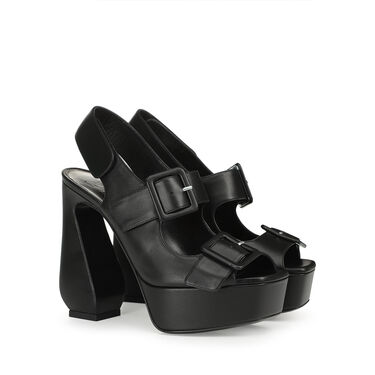Sandals Black High heel: 90mm, SI ROSSI - Sandals Black 2