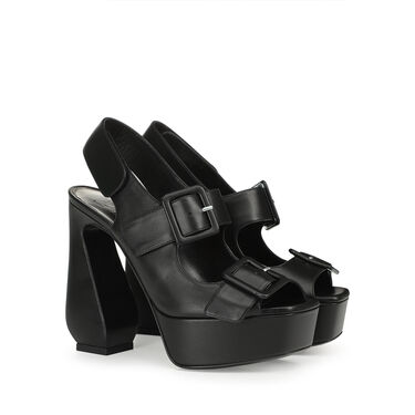 Sandales Noir Talon haut: 90mm, SI ROSSI - Sandals Black 2