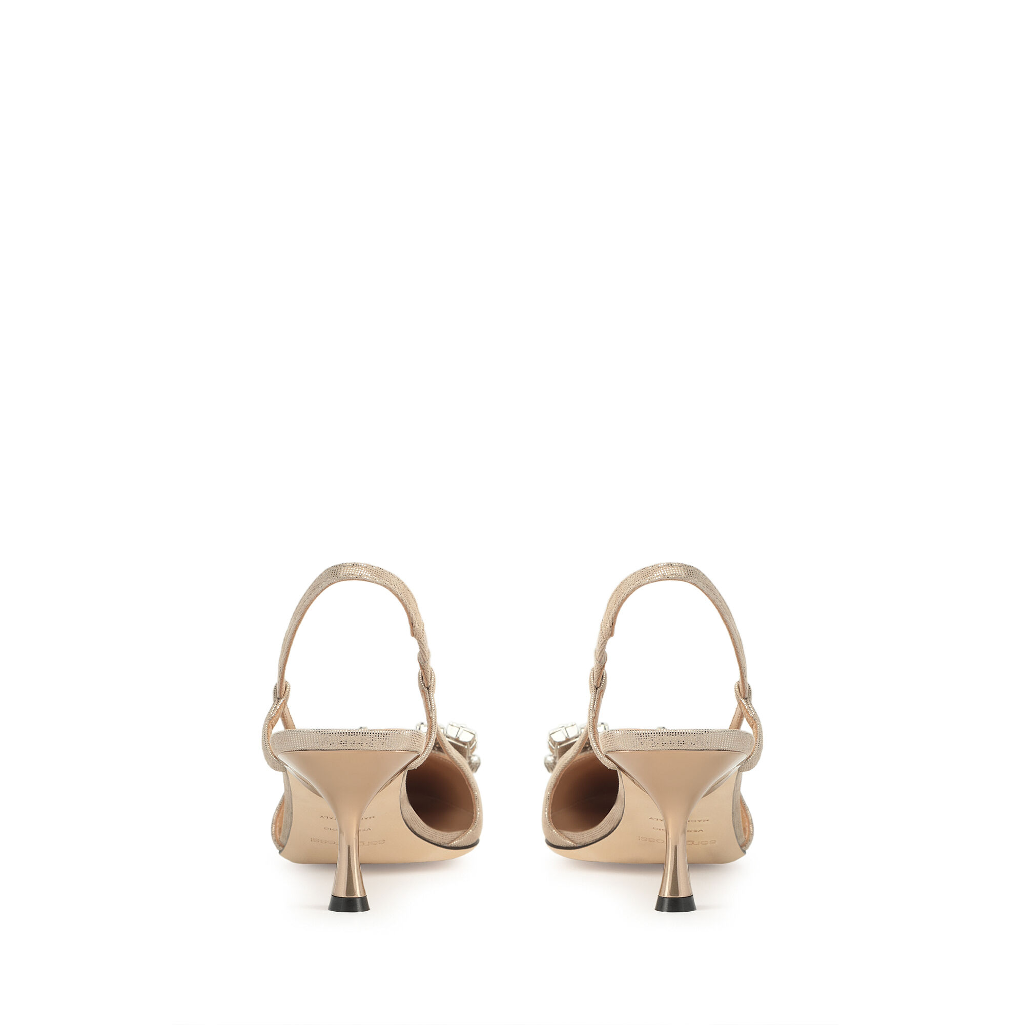 スリングバック ベージュ ミッドヒール: 60mm, sr Twenty - Slingbacks Platino | Sergio Rossi