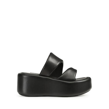 Sandales Noir Talon plat: 10mm, sr Spongy - Wedges Black 2